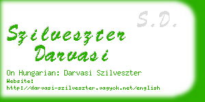 szilveszter darvasi business card